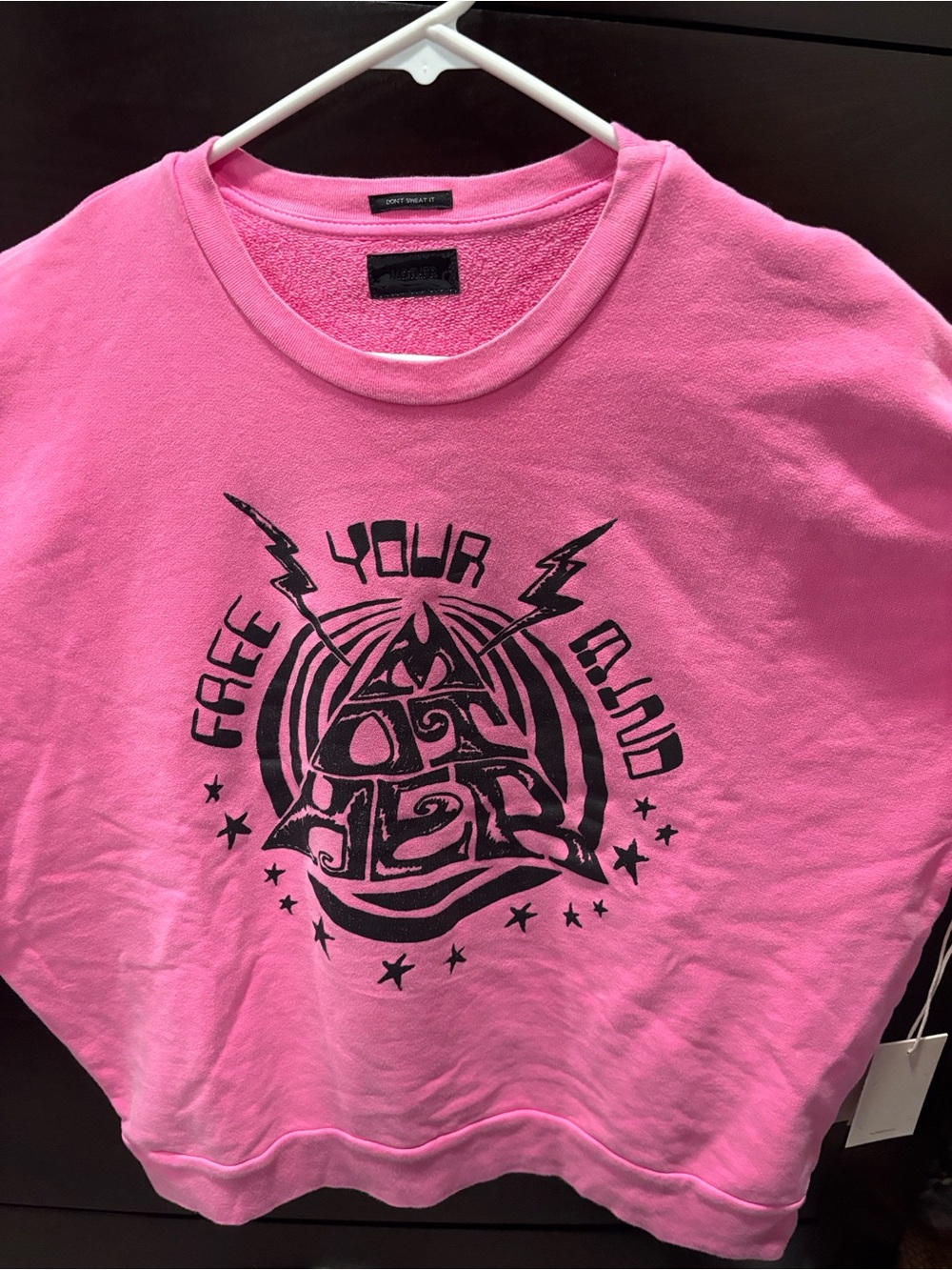 Pink Mother The Drop Square Women’s Sweatshirt - Free Your Mind